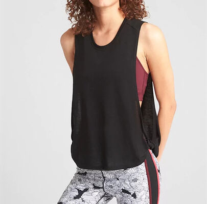 women loose tank top sleeveless breathable yoga loose tank top