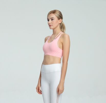 Wholesale stylish gym bra strappy back strip ultimate sports bra