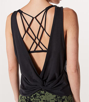 women activewear tank open back loose fit activewear tank top woman