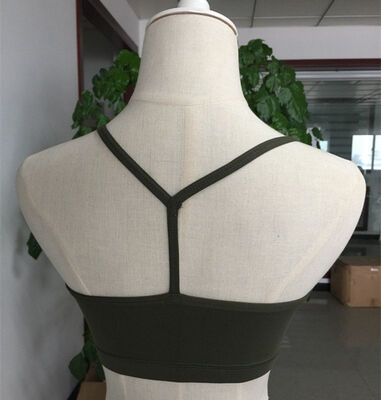 Wholesale spaghetti strap Y back yoga bra custom fitness ladies sports bra