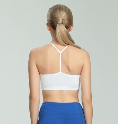 Wholesale spaghetti strap Y back yoga bra custom fitness ladies sports bra