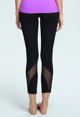 Wholesale side mesh panel fitness leggings stylish womens yoga pants
