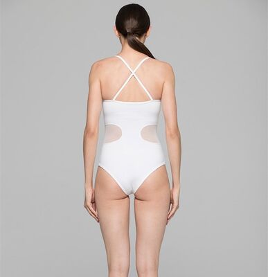 Hot sexy one piece X back mesh decorated xxx young girls one piece swimwear