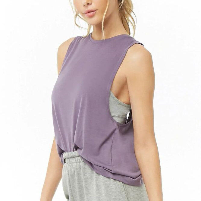 New arrival workout wear women yoga cotton loose tank top